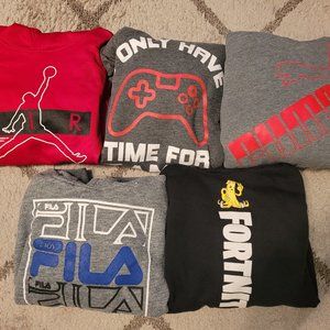 Lot of 5 Boys M (8-10) Hoodie Top Bundle